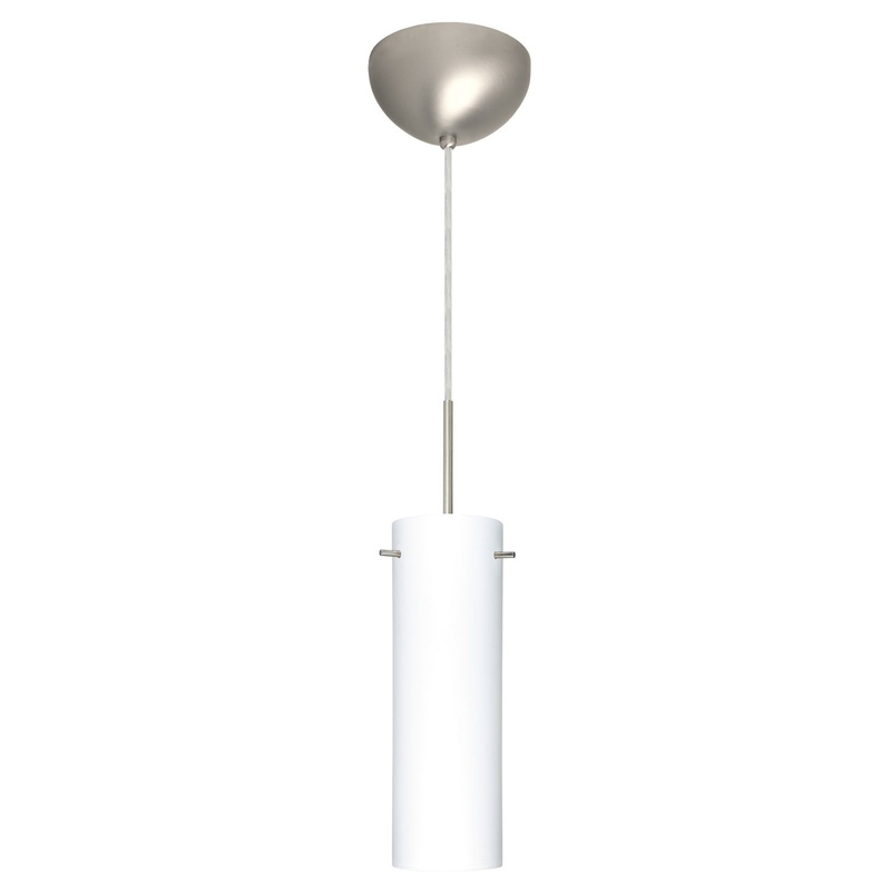 Besa 1BC-493007-HAL-SN Copa One Light Pendant Satin Nickel
