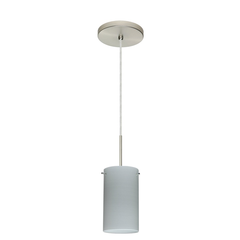 Besa 1BT-4404KR-LED-SN Stilo One Light Pendant Satin Nickel