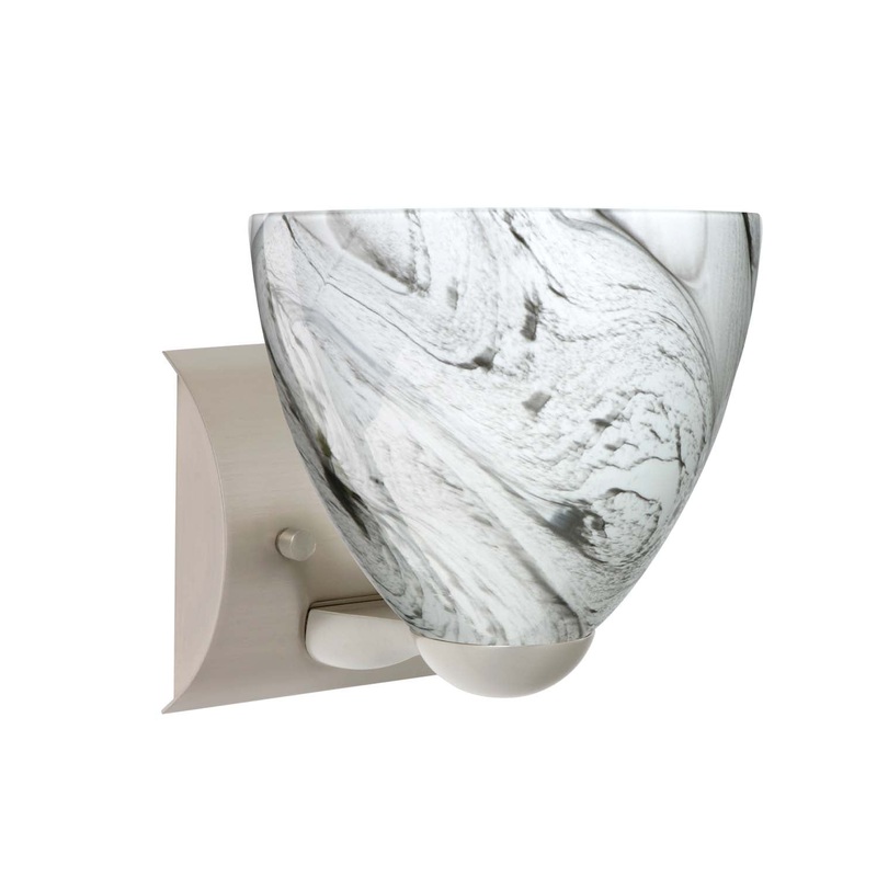 Besa 1WZ-7572MG-SN Sasha One Light Wall Sconce Satin Nickel