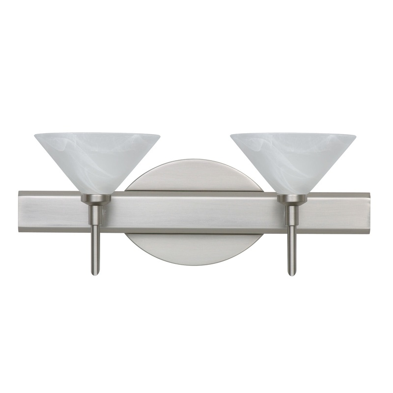 Besa 2SW-117652-SN Kona Two Light Wall Sconce Satin Nickel