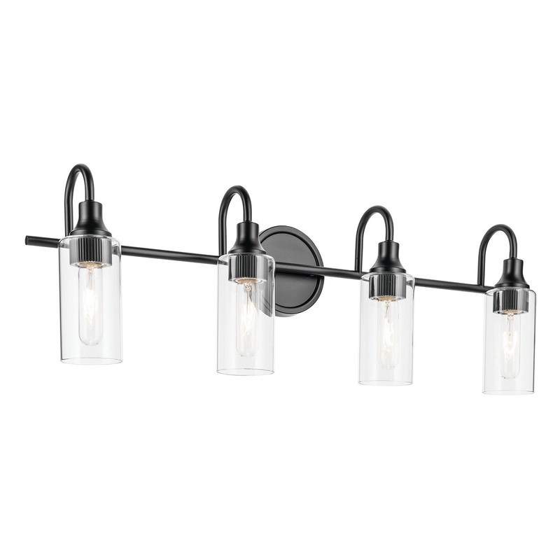 Kichler 55212BK Four Light Bath, Black