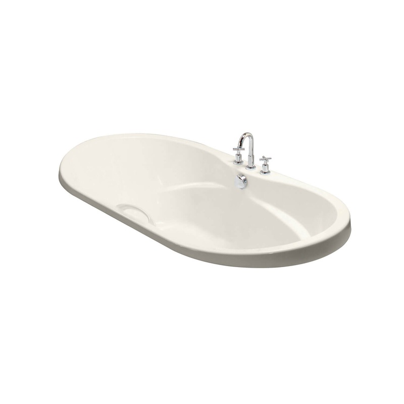 MAAX 102863-055-007-100 Living 6042 Acrylic Drop-in Center Drain Aerofeel Bathtub in Biscuit