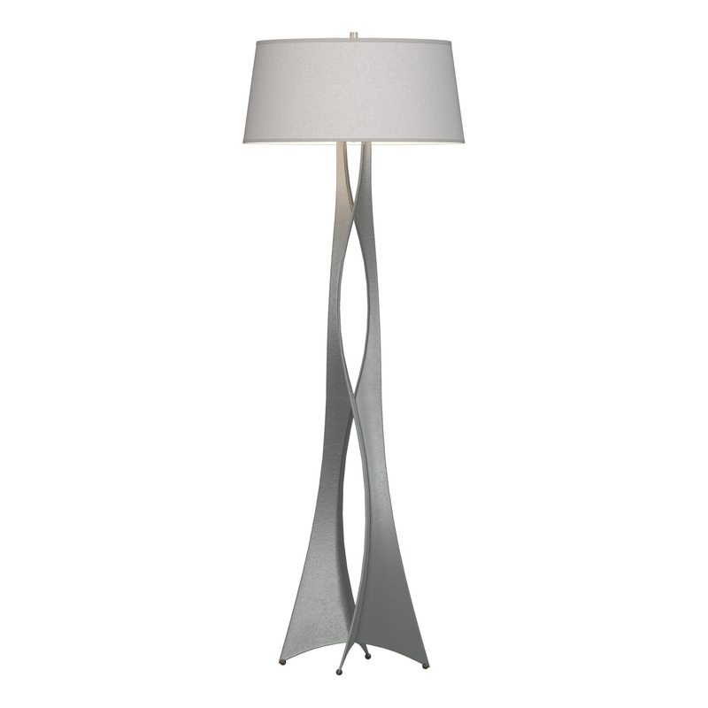 Moreau Floor Lamp Vintage Platinum Flax Shade (SE)