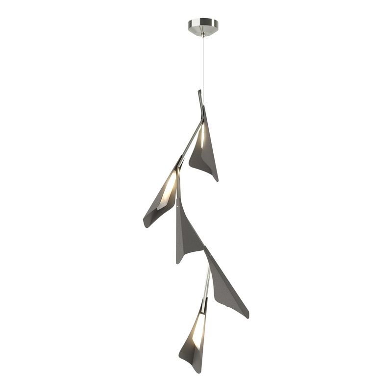 Plume 5-Light LED Pendant Sterling Natural Iron