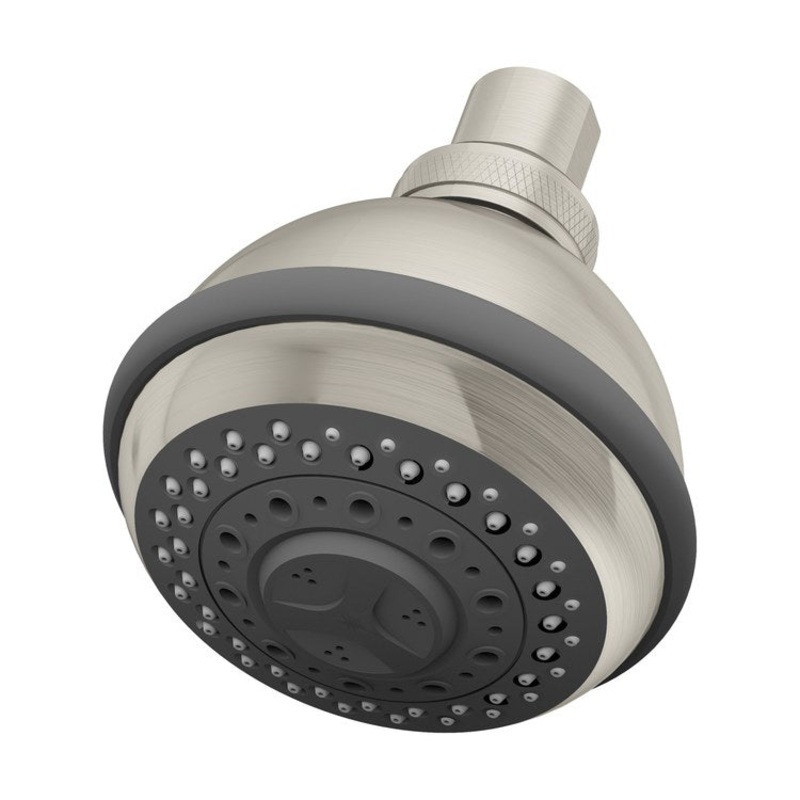 Showerhead Allura 3 Functions Satin Nickel 3-3/4 Inch 1.75 Gallons per Minute Round