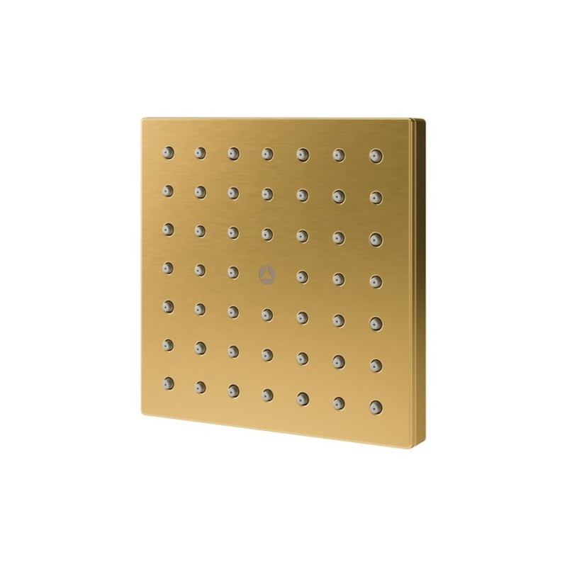 Showerhead HydroMersion 1 Functions Square Brushed Bronze 5 Inch 1.5 Gallons per Minute 49 Rubber Nozzles