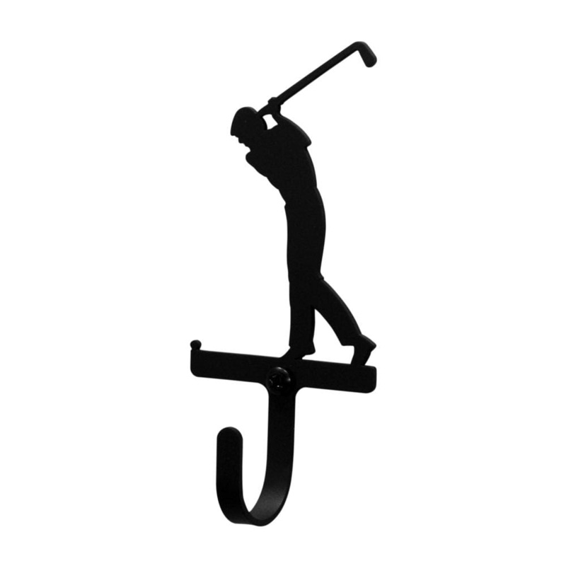 Village Wrought Iron WH-135-S Golfer Men’s Boy’s Wall Hook Small