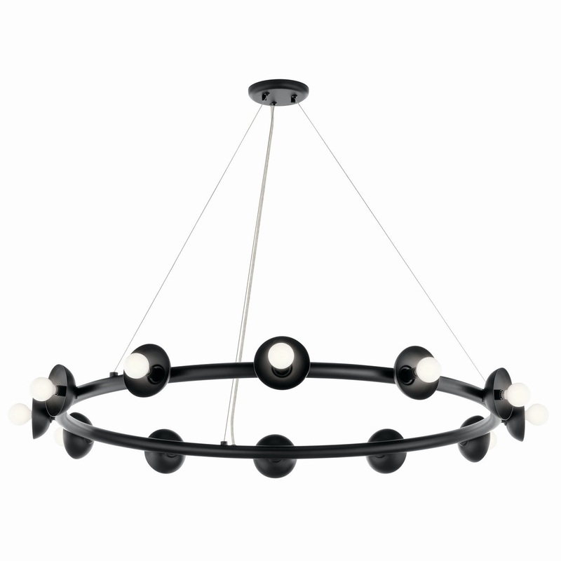 12 Light Chandelier from the Palta Collection in Black Finish by Kichler