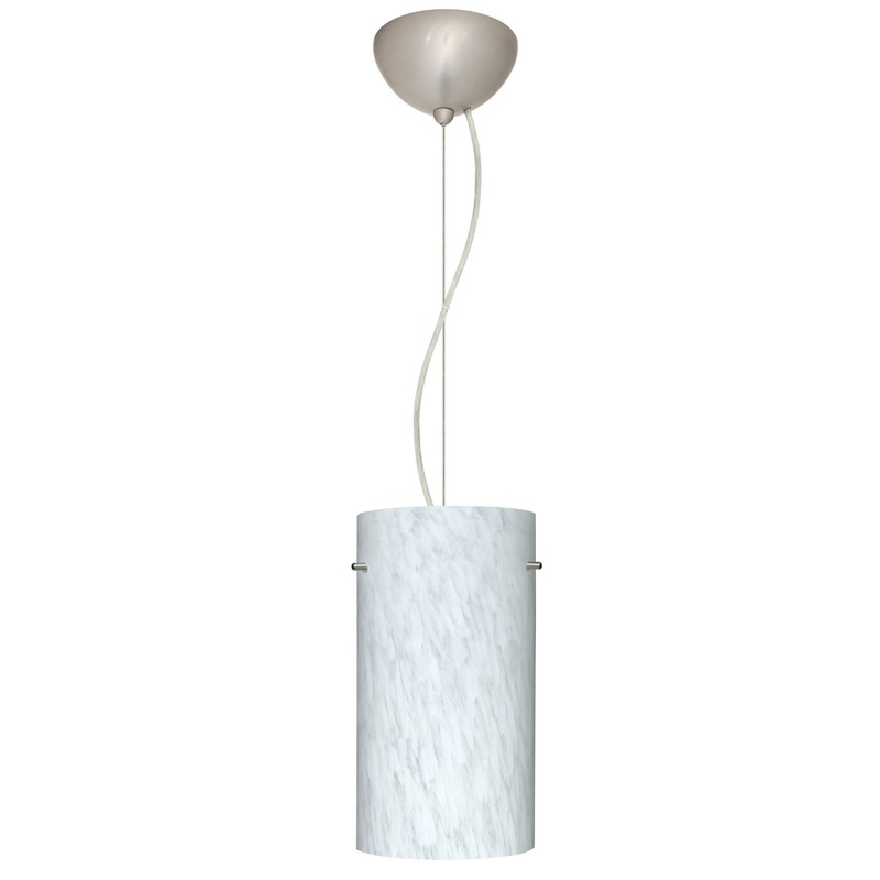 Besa 1KX-412019-LED-SN Tondo One Light Pendant Satin Nickel