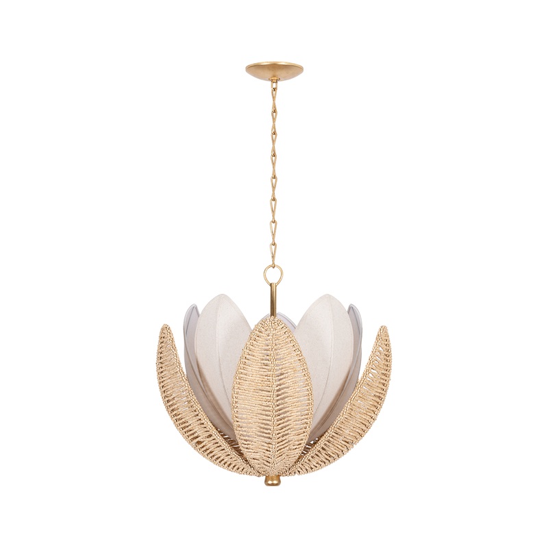 Costa Brava 5-Light Chandelier Vintage Gold Leaf