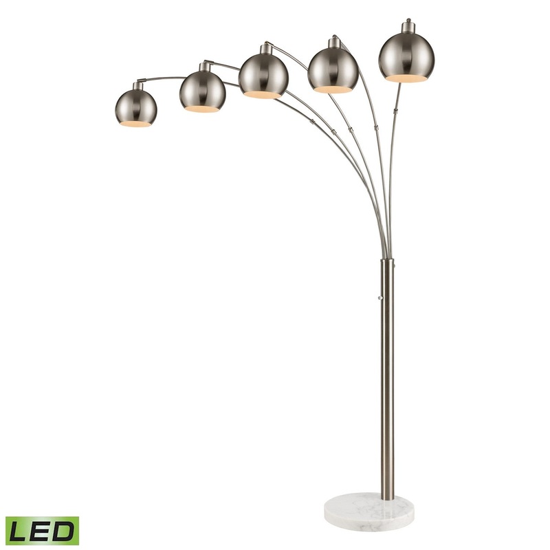 ELK Home 77102-LED Peterborough LED Floor Lamp Polished Nickel