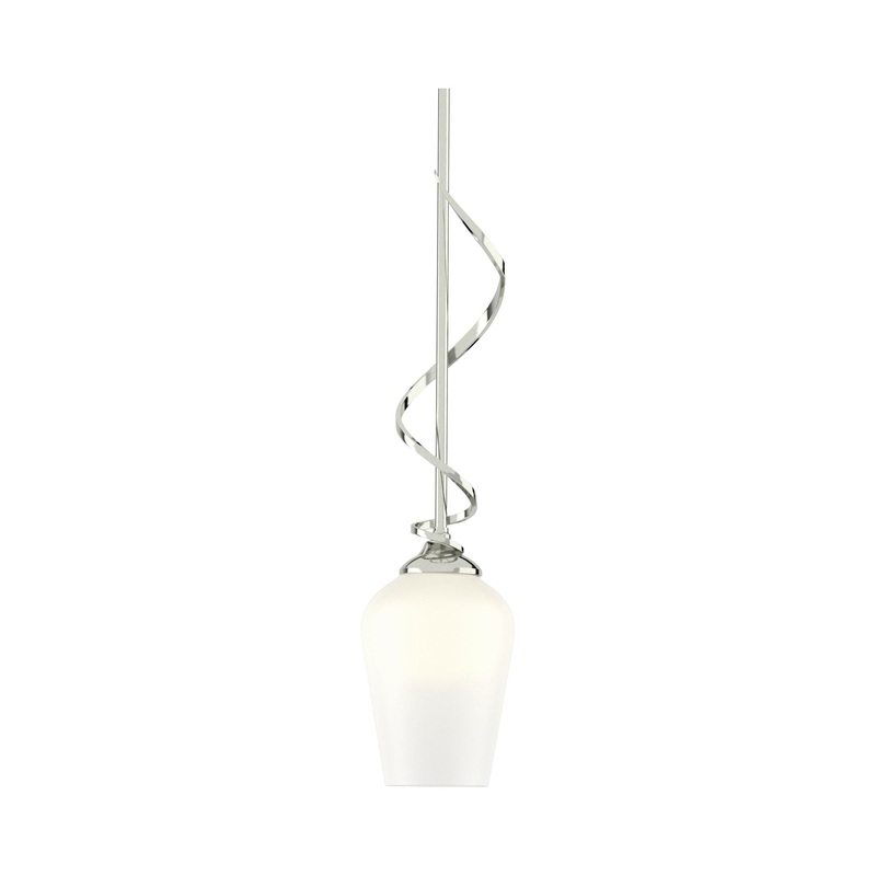 Flora Down Light Mini Pendant Sterling Opal Glass (GG)