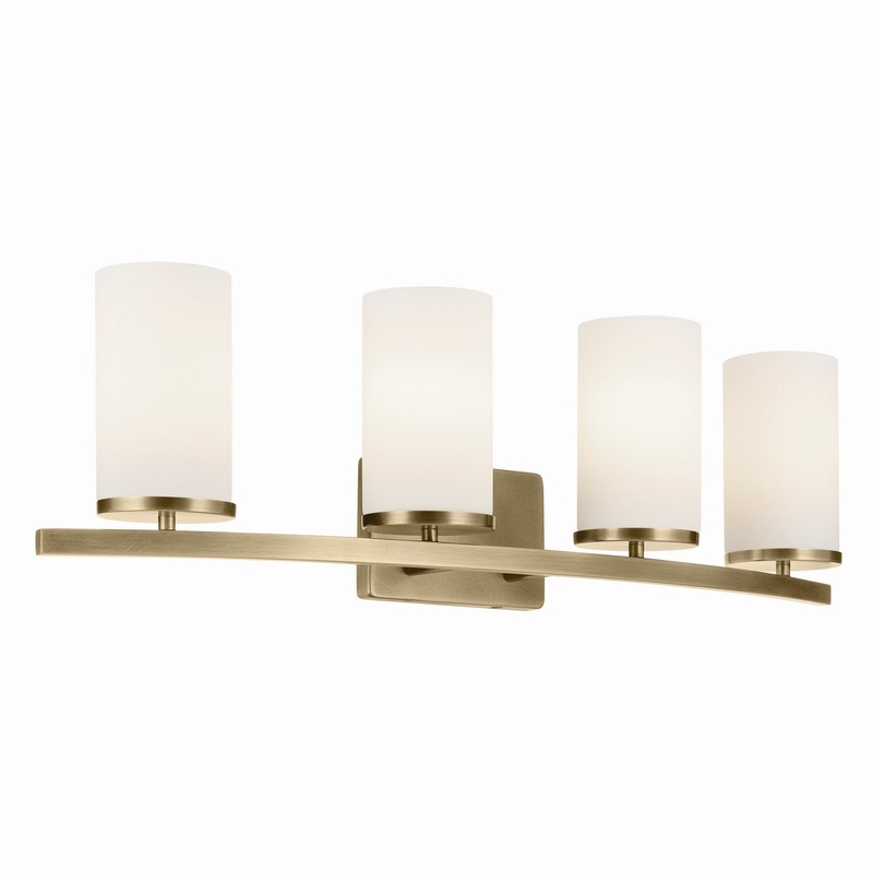 Four Light Bath from the Crosby Collection in Natural Brass Finish by Kichler