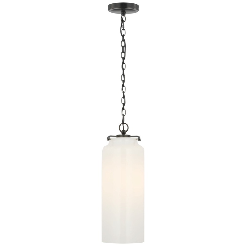 LED Pendant from the Katie Cylider Collection in Bronze Finish by Visual Comfort Signature