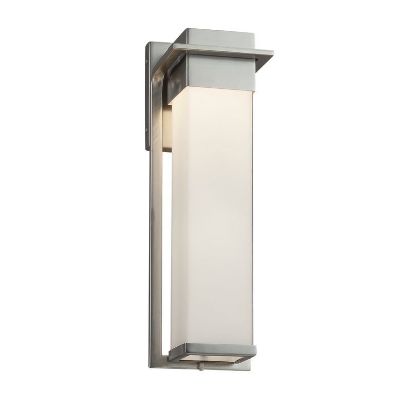 LED Wall Sconce from the Fusion Collection in Brushed Nickel Finish by Justice Designs