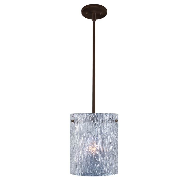 One Light Pendant from the Tamburo Collection in Bronze Finish by Besa