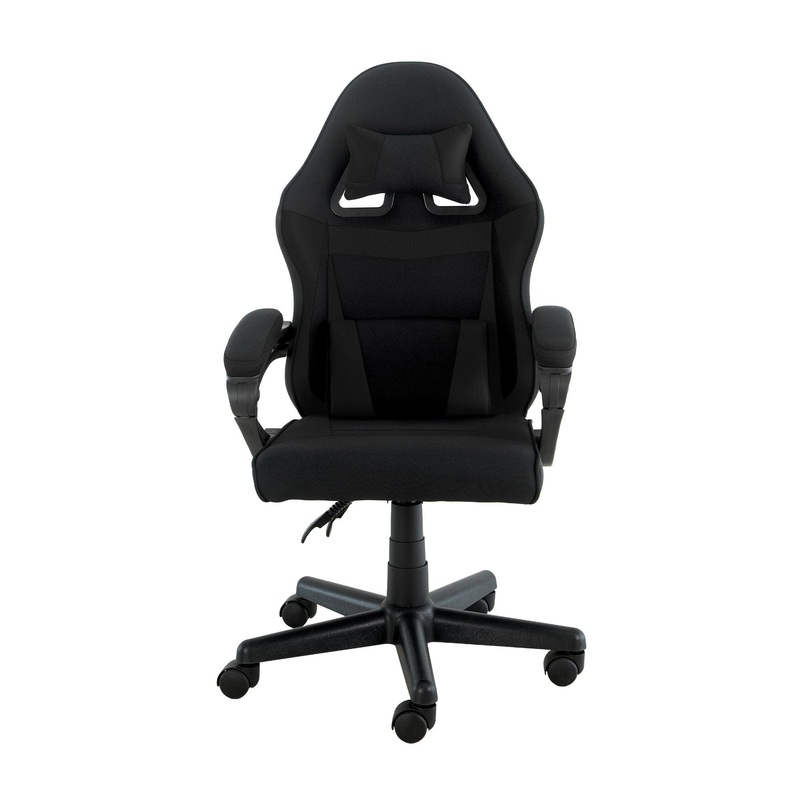 Sarantino Antre Kids Study Gaming Chair Black Adjustable Computer Desk Seat Racing Inspired-look With Adjustable Height, Ergonomic Back Support, Padded Armrests