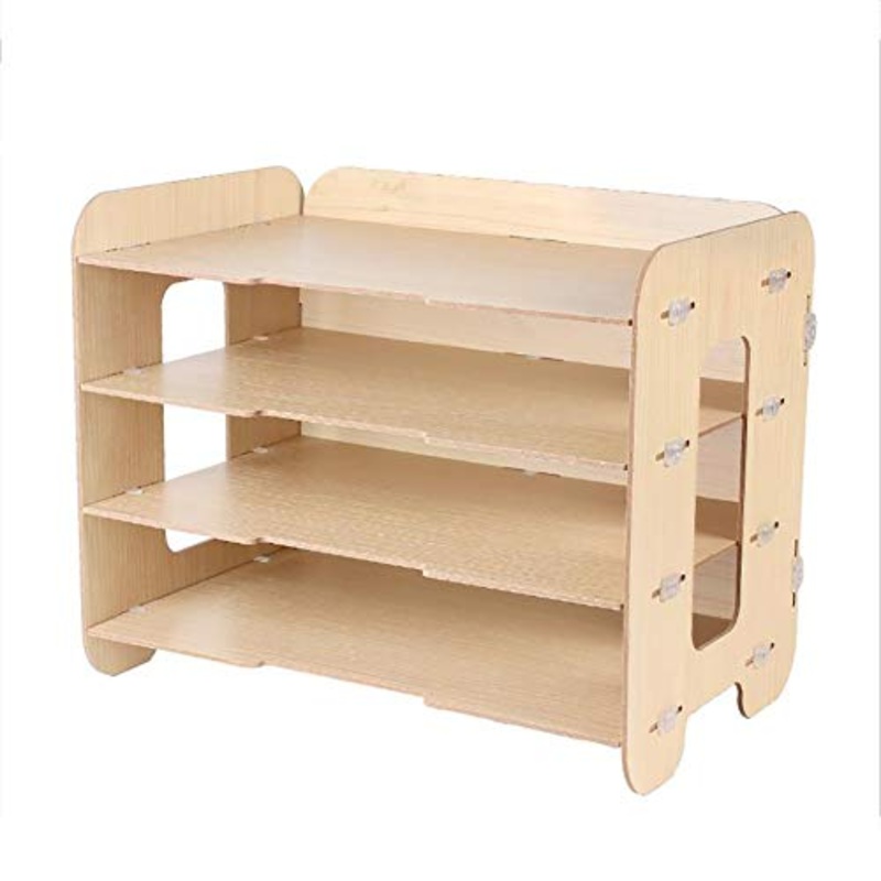 Schedario Classificatore Verticale Cartella del Desktop, Portariviste in Legno Scaffale per Cancelleria A pi Piani, Forniture per Ufficio O Articoli per La Casa (Size : #4)