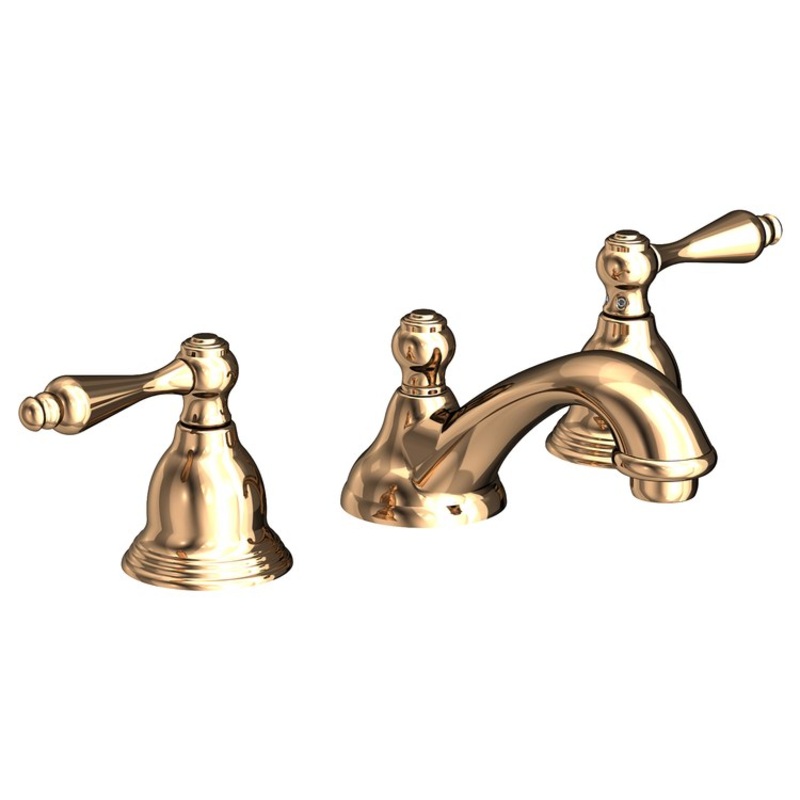 Seaport Two Handle Widespread Bathroom Faucet with Drain – French Gold PVD