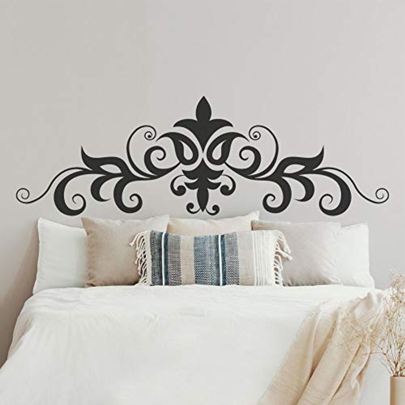 T-MK444 – Adesivi per testiera del letto, 45 x 140 cm, colore: Nero