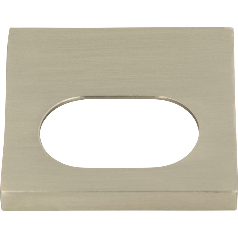 Atlas Homewares Modern Square Edge Tab Pull 1 1/4 Inch (c-c) Brushed Nickel
