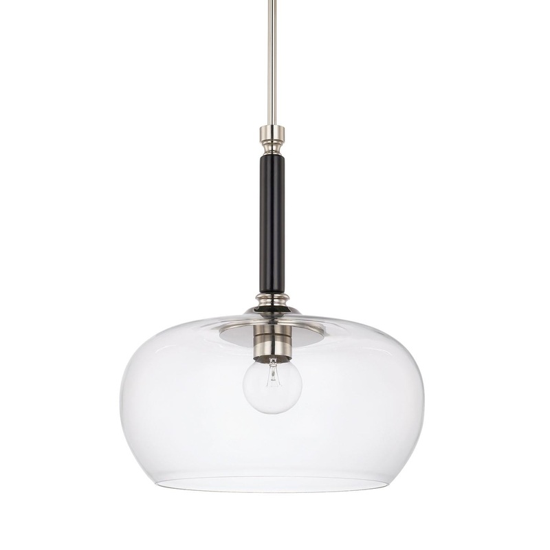 Capital Lighting 325811BT-438 Dorsey 1 Light Pendant Black Tie