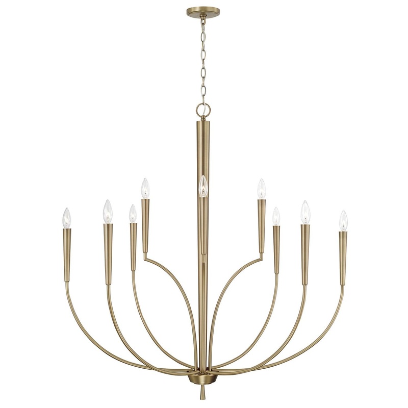 Capital Lighting 445901AD Holden 10 Light Chandelier Aged Brass