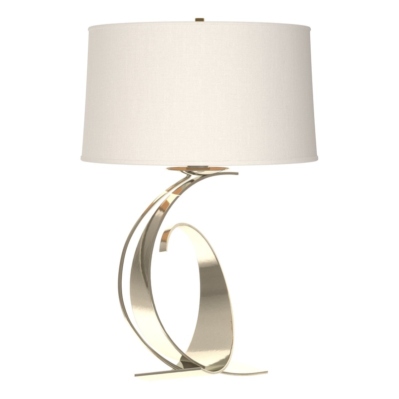 Fullered Impressions Large Table Lamp Sterling Natural Anna Shade (SF)