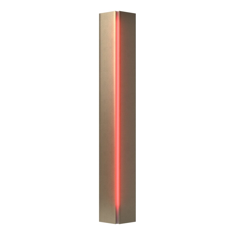 Gallery Small Sconce Soft Gold Red Glass (RR)