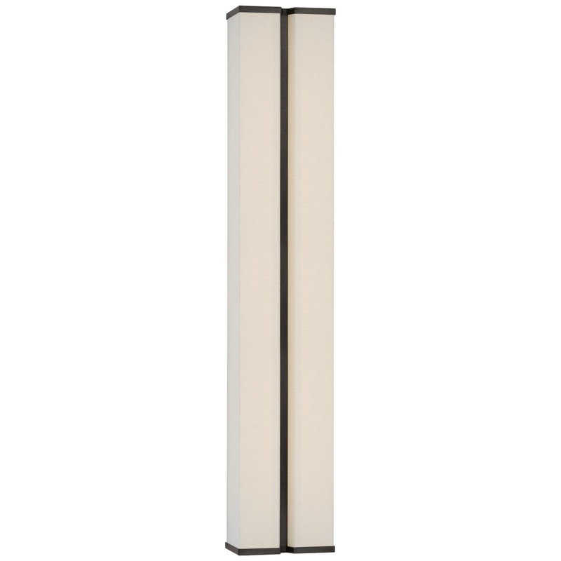 LED Wall Sconce from the Vernet Collection in Bronze And Linen Finish by Visual Comfort Signature