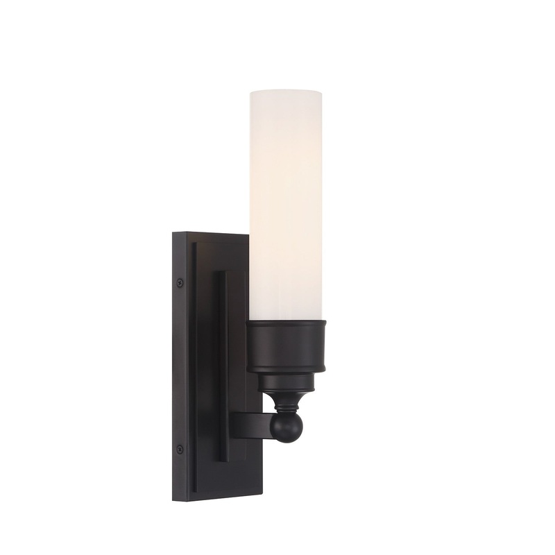 LED Wall Sconce from the Wilcox Collection in Matte Black Finish by Crystorama