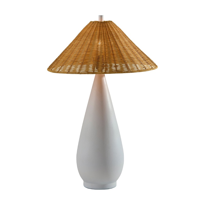 Lorelei Table Lamp White Rough Finished Ceramic