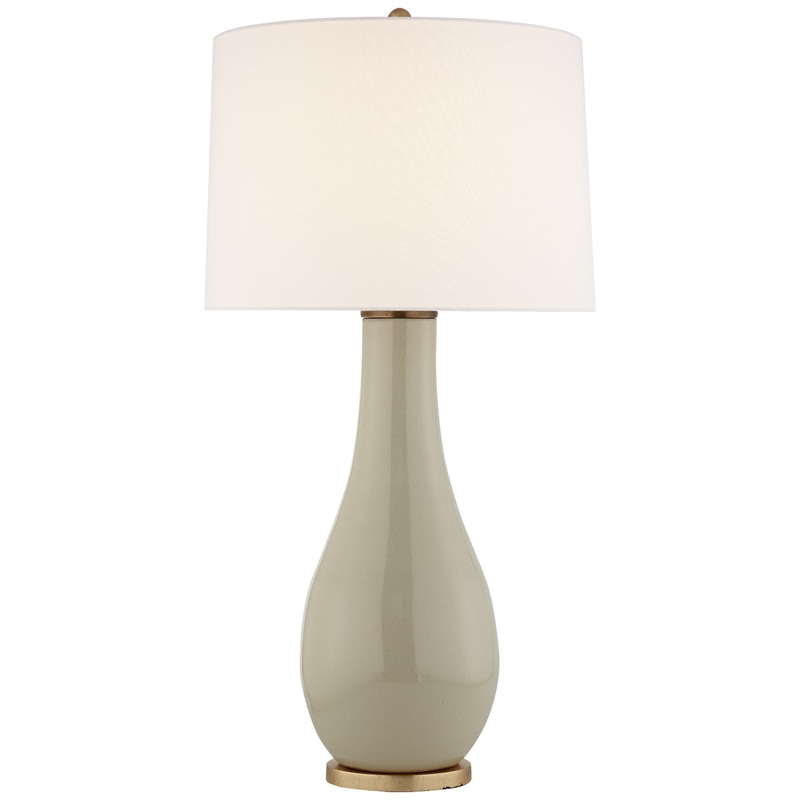 One Light Table Lamp from the Orson Collection in Coconut Porcelain Finish by Visual Comfort Signature