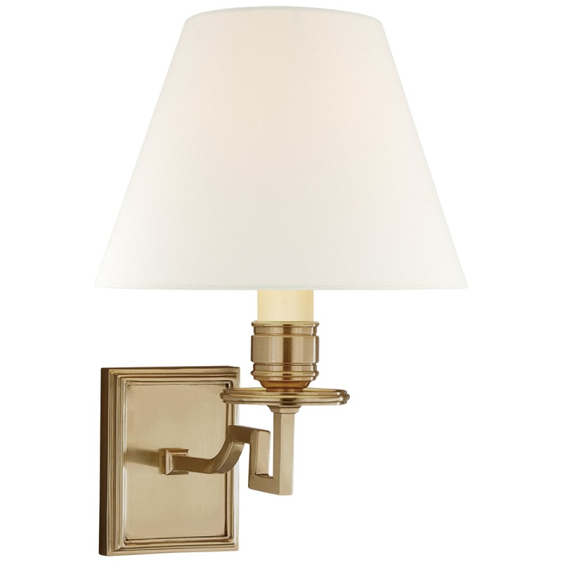 One Light Wall Sconce from the Dean Collection in Natural Brass Finish by Visual Comfort Signature
