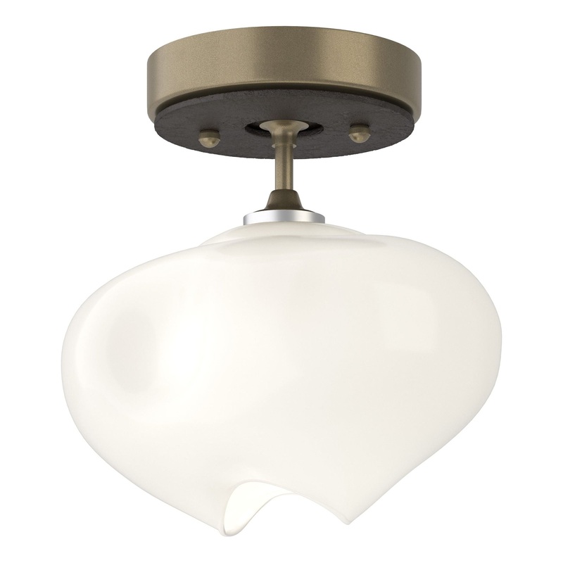 Ume 1-Light Semi-Flush Soft Gold Oil Rubbed Bronze