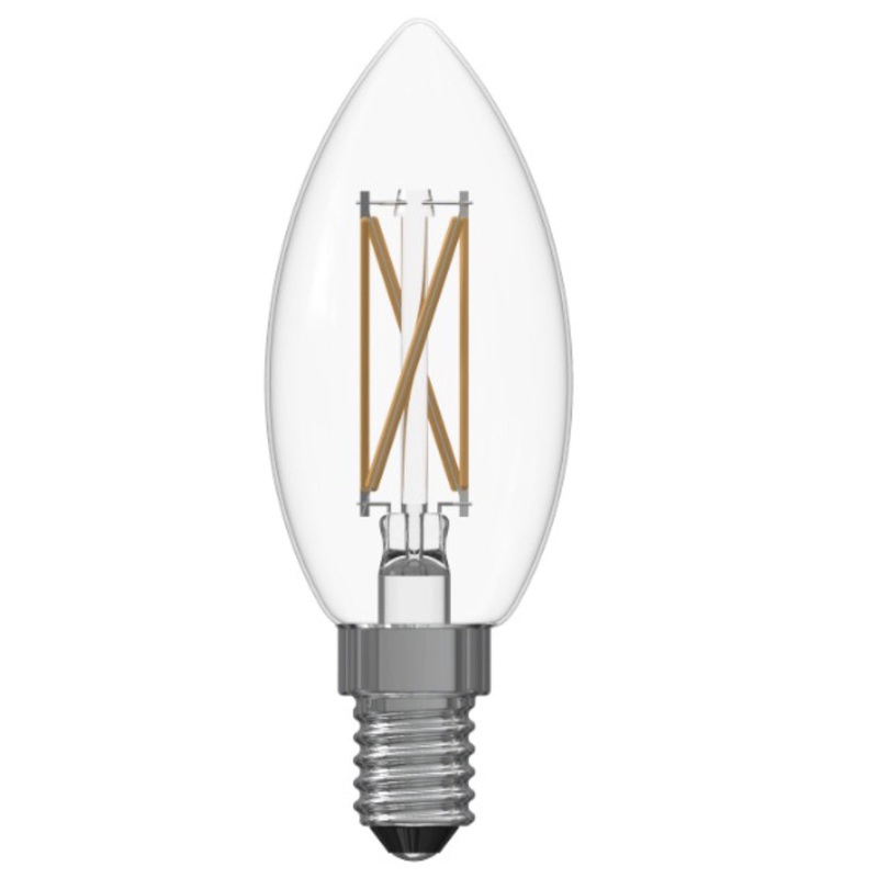 5.10Watt B11 Clear, 500  Lumens, E12 base, 120 Volt Light Bulb by Bulbrite