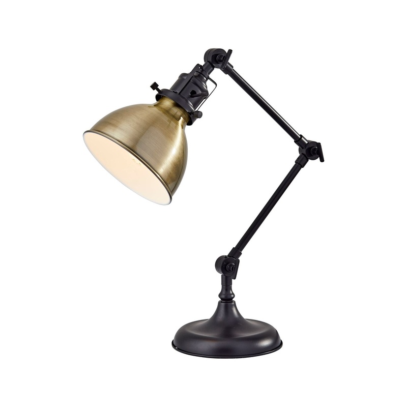 Alden Desk Lamp Antique Bronze with Brass Accents