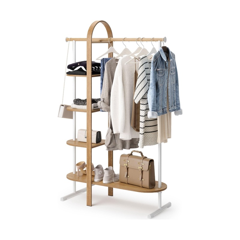 Bellwood Garment Rack White/Natural