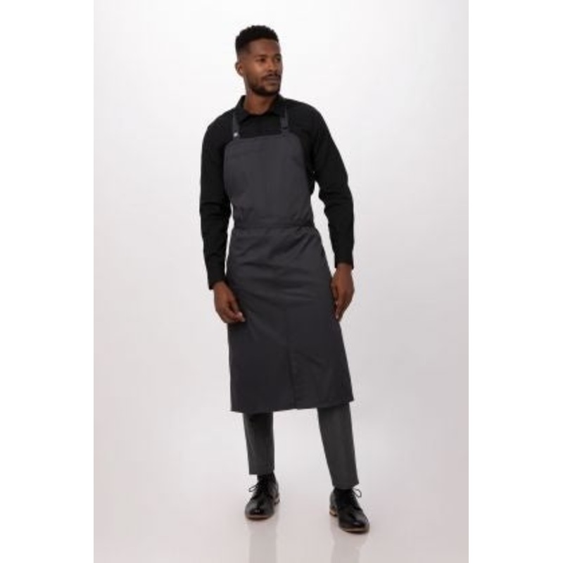 Brio Chef Charcoal Bib Apron by Chef Works