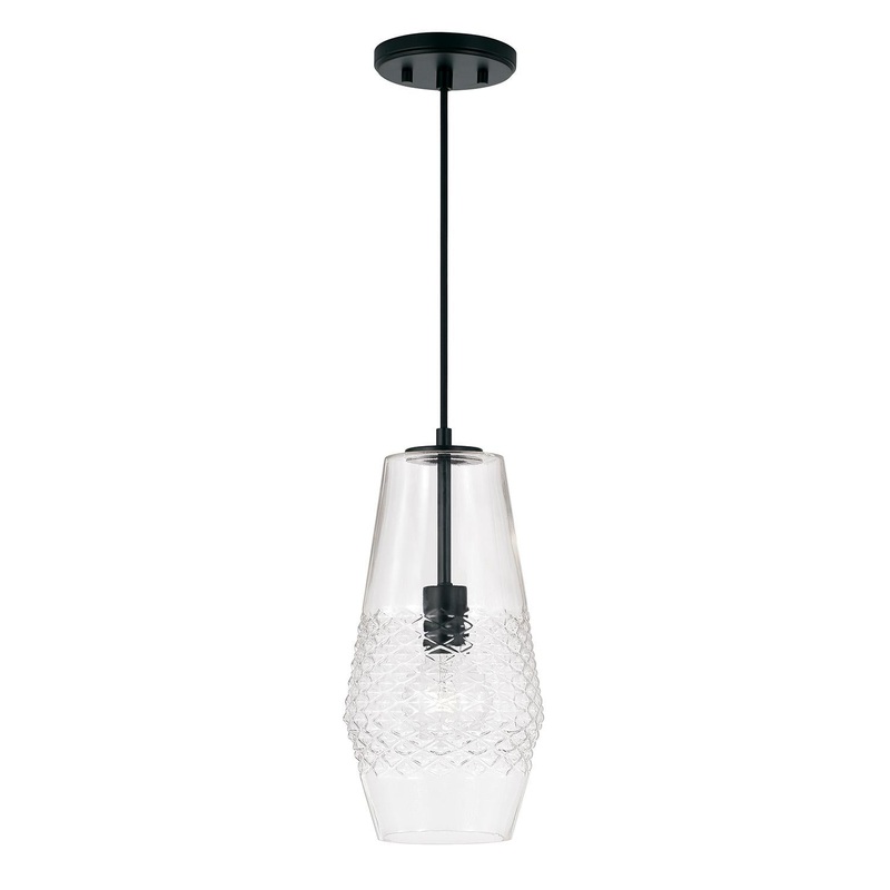 Capital Lighting 345011MB Dena 1 Light Pendant Matte Black
