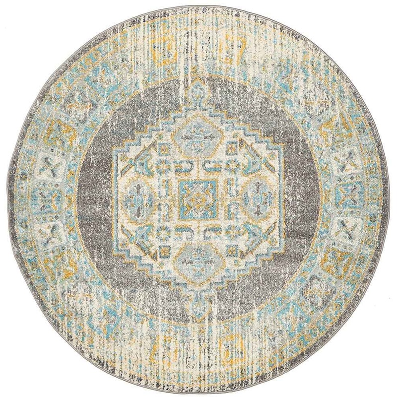 Century 944 Grey Round by Rug Culture – 200 x 200 cm – ROUND