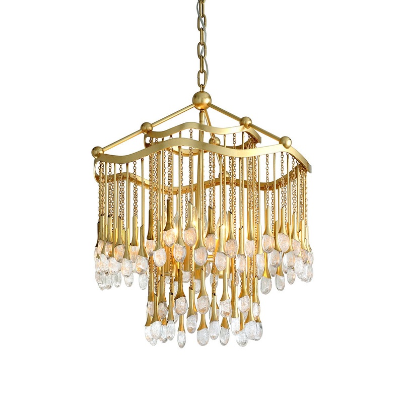 Corbett Lighting 286-06-GL Kiara Six Light Chandelier Gold Leaf