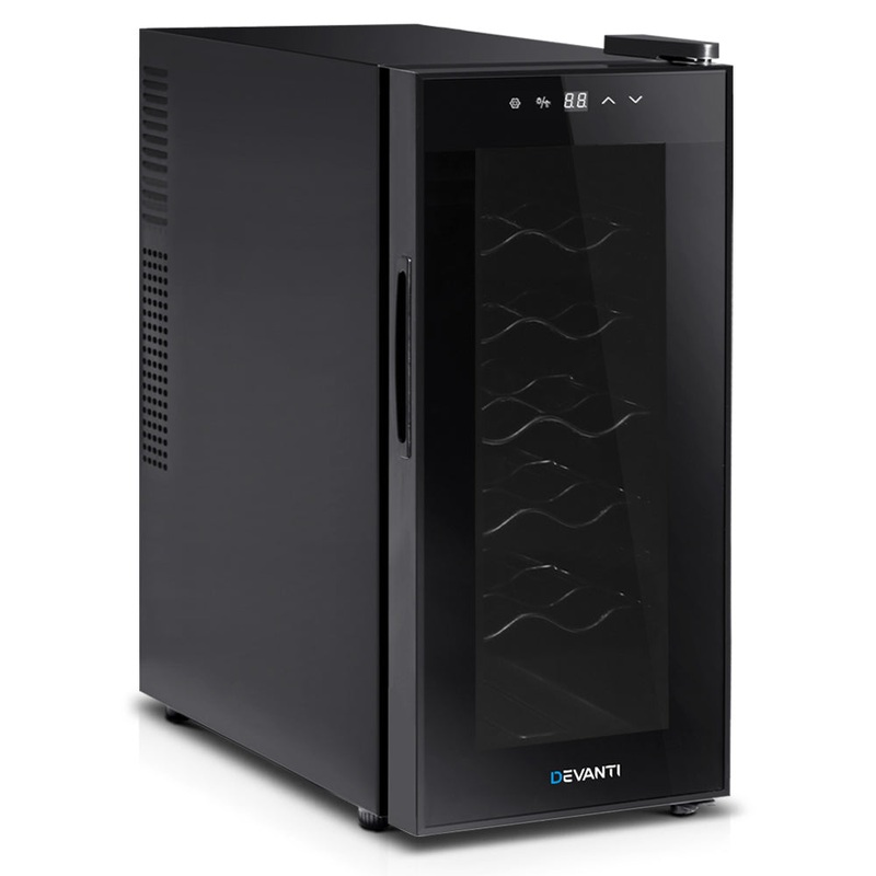 Devanti Wine Fridge Cooler 12 Bottles