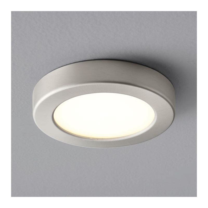 Elite Single-Light 5.5″ LED Flush Mount Ceiling Fixture – Satin Nickel