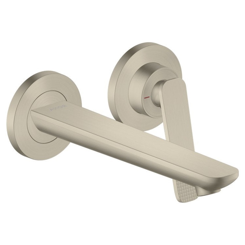 Faucet Trim Citterio C Mini Widespread 1 Lever Cubic Cut Brushed Nickel WaterSense ADA 1.2 Gallons per Minute