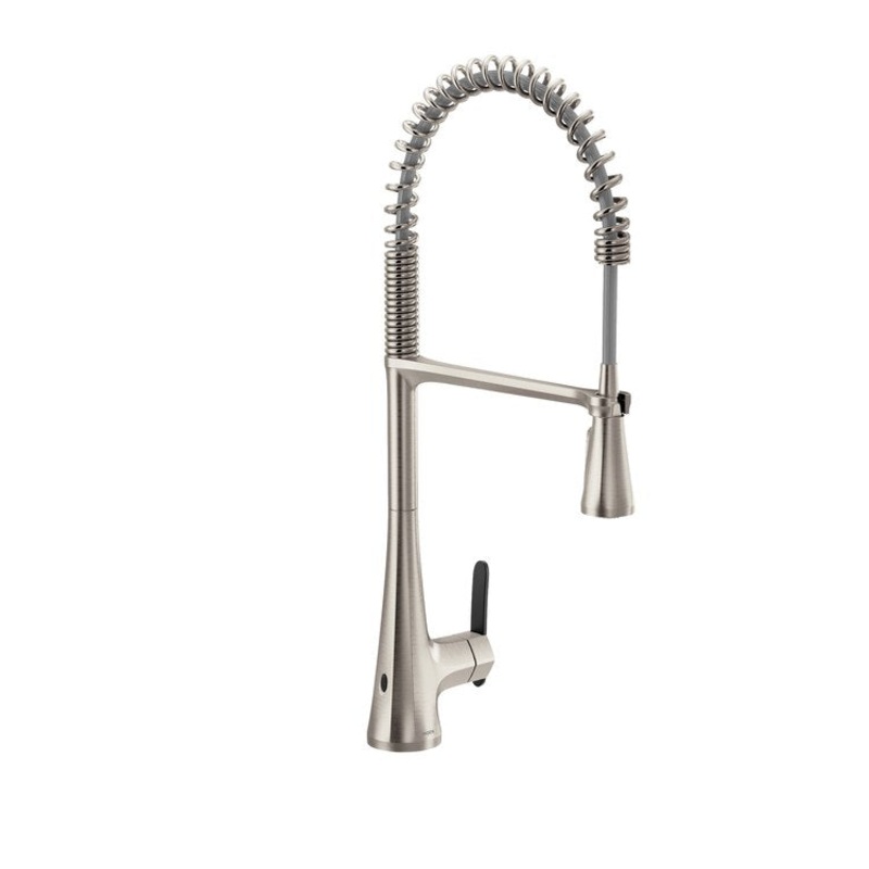 Kitchen Faucet Sinema Touchless Pre-Rinse Spring 1 Lever ADA CALGreen Spot Resist Stainless High Arc 1 Hole PowerClean/MotionSense Wave 1.5 Gallons per Minute