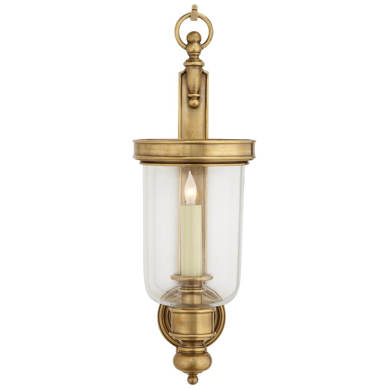 One Light Wall Sconce from the Georgian Collection in Antique-Burnished Brass Finish by Visual Comfort Signature