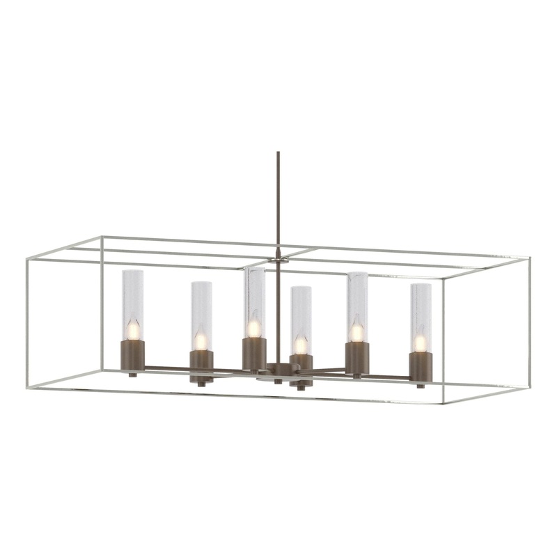Portico Pendant Bronze Sterling Seeded Clear Glass (II)