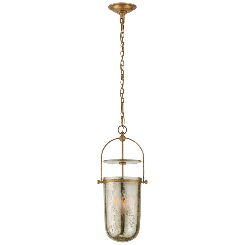 Three Light Lantern from the Lorford Collection in Gilded Iron Finish by Visual Comfort Signature