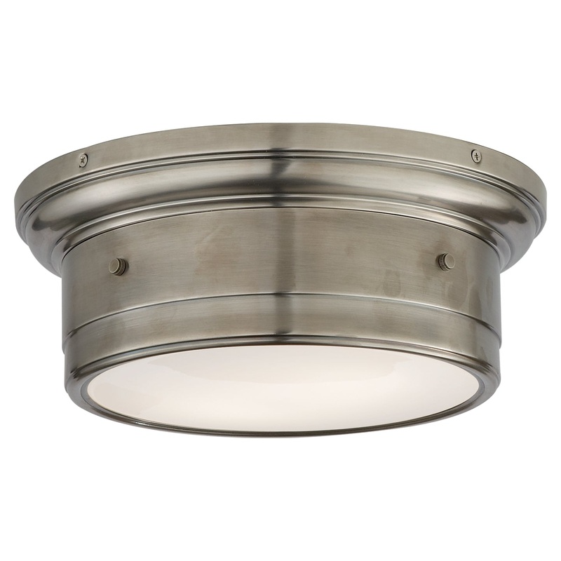 Two Light Flush Mount from the Siena2 Collection in Antique Nickel Finish by Visual Comfort Signature